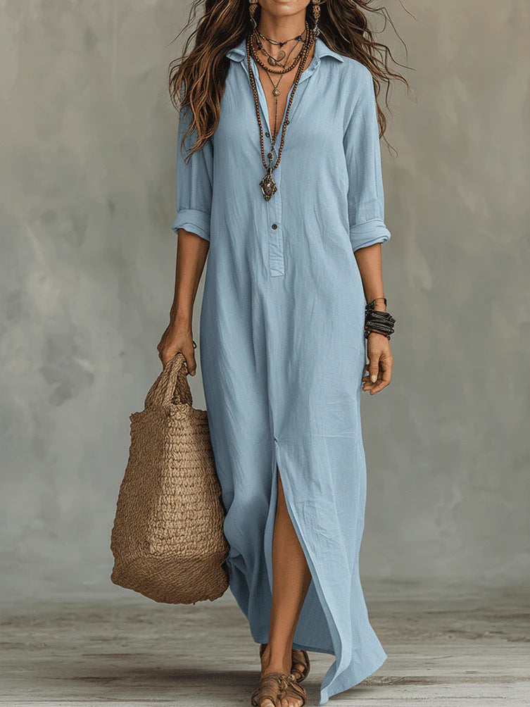 Luna | Vestido largo cómodo con una silueta favorecedora y versátil para el día a día