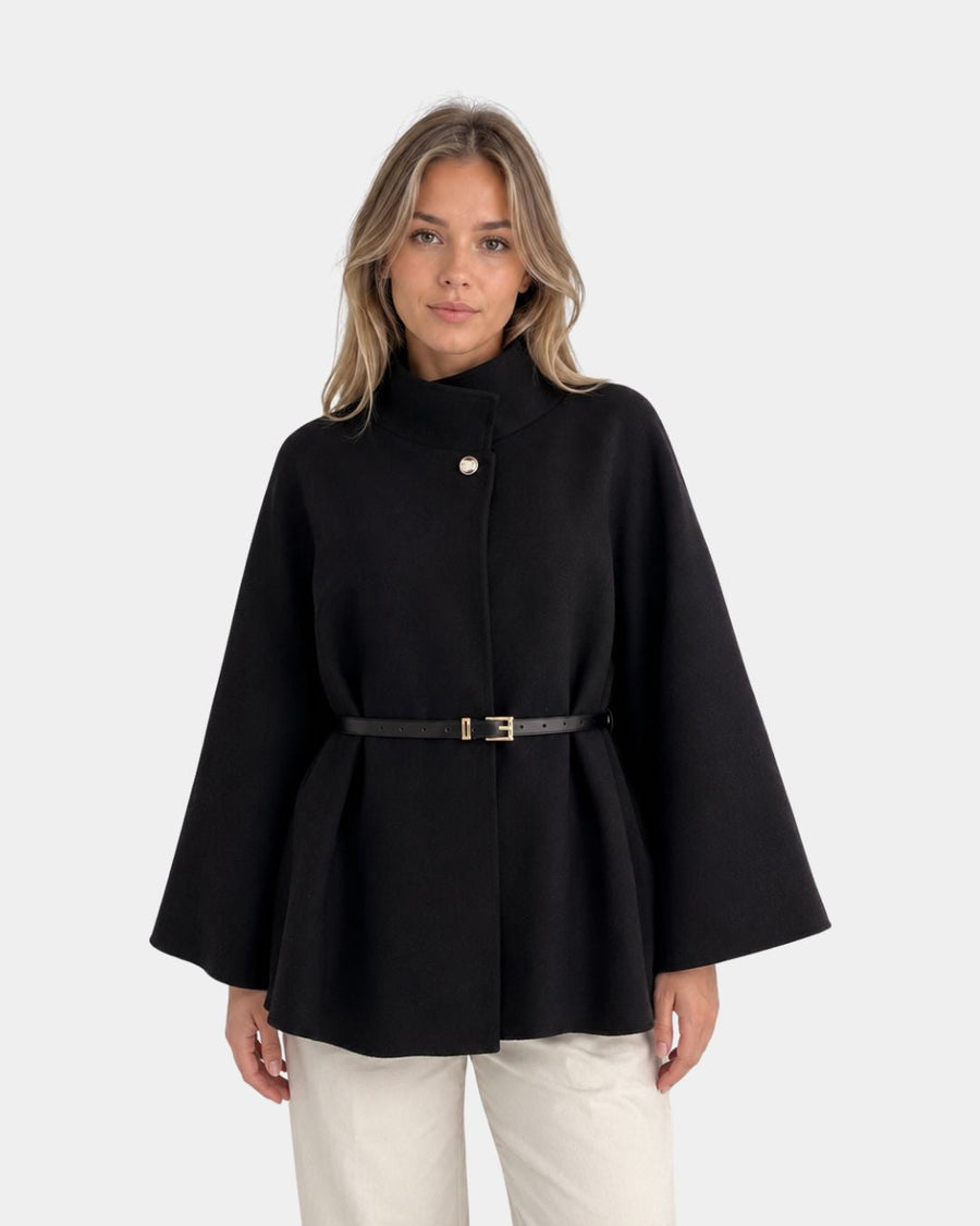 Florianne | Abrigo capa de lana elegante