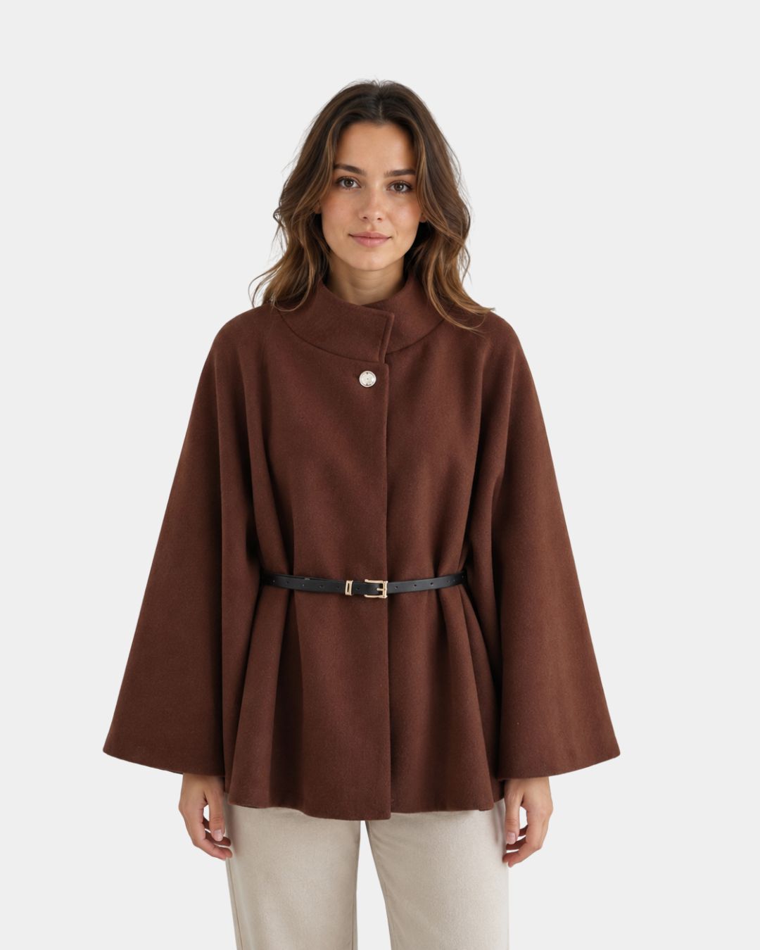 Florianne | Abrigo capa de lana elegante