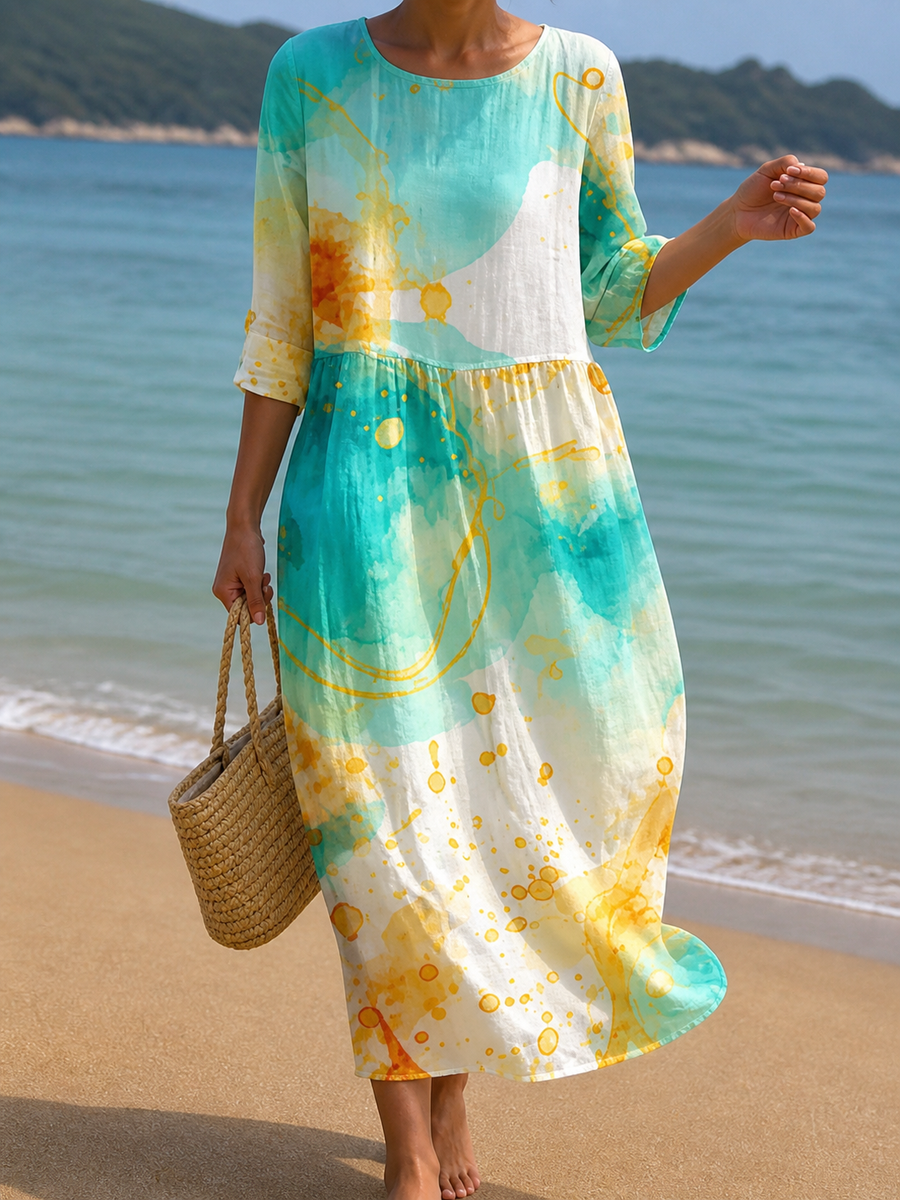 Mila | Vestido aquarela