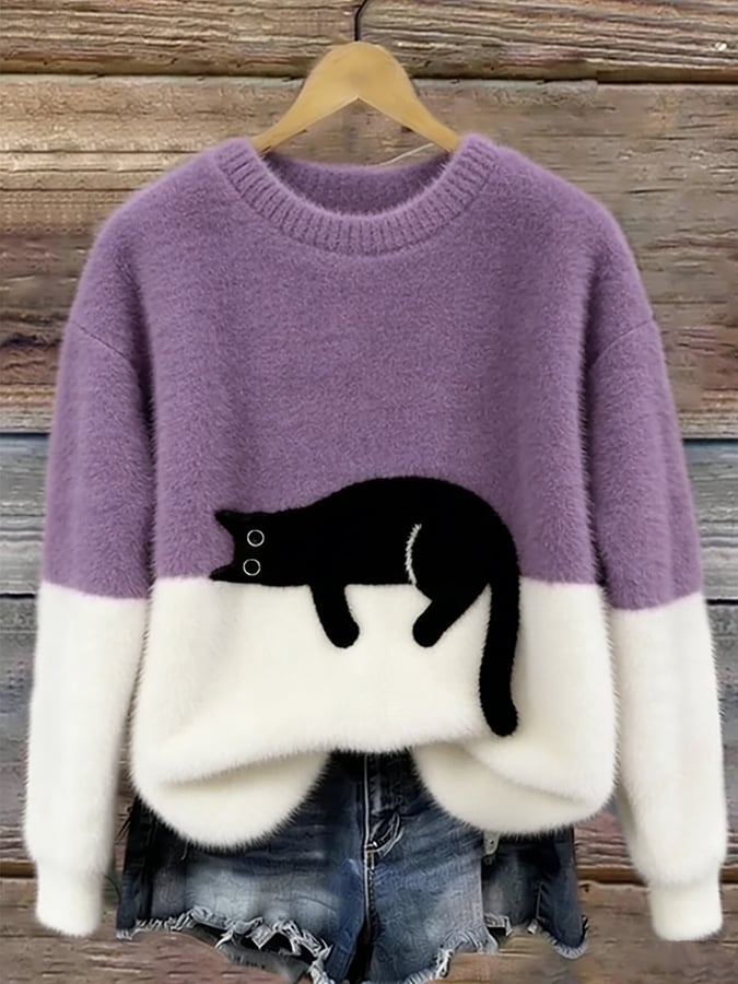 PCP | Suéter Oversize Elegante con Gato Armelle