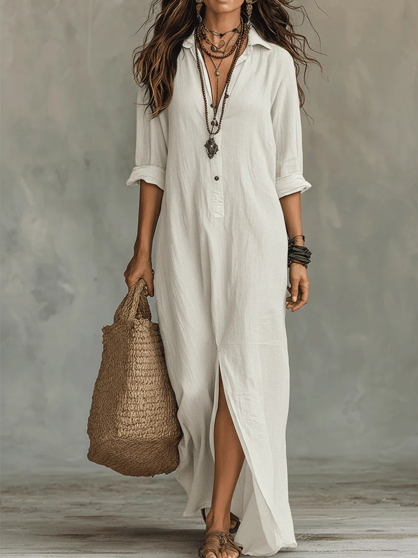 Luna | Vestido largo cómodo con una silueta favorecedora y versátil para el día a día