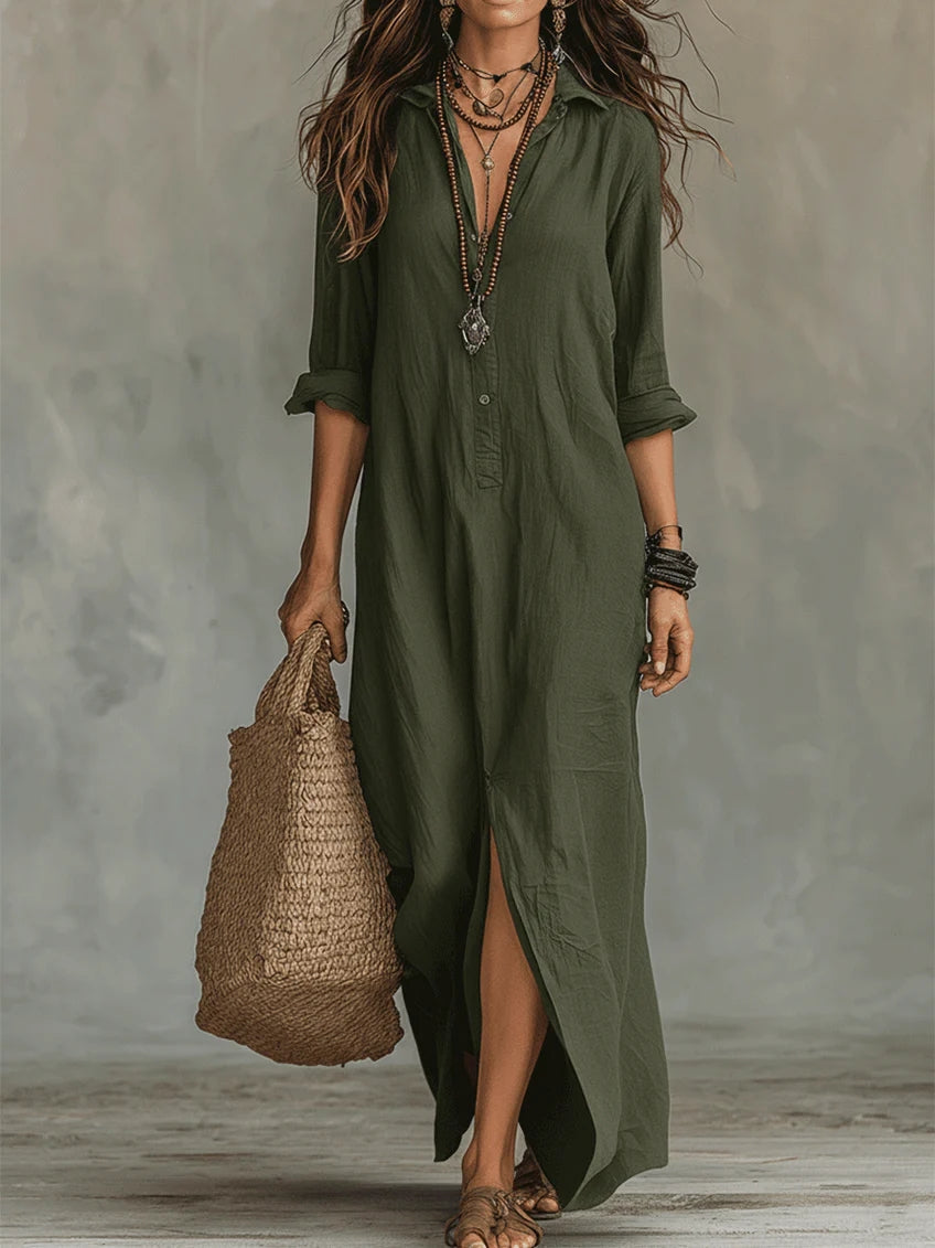 Luna | Vestido largo cómodo con una silueta favorecedora y versátil para el día a día