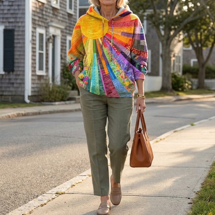 Amanda - Sudadera acolchada con capucha Wildflower