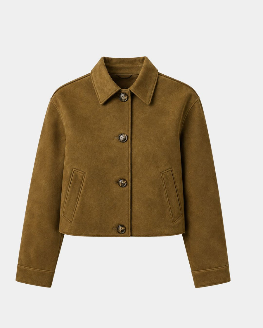Floréanne | Chaqueta casual elegante con cuello francés y mangas largas
