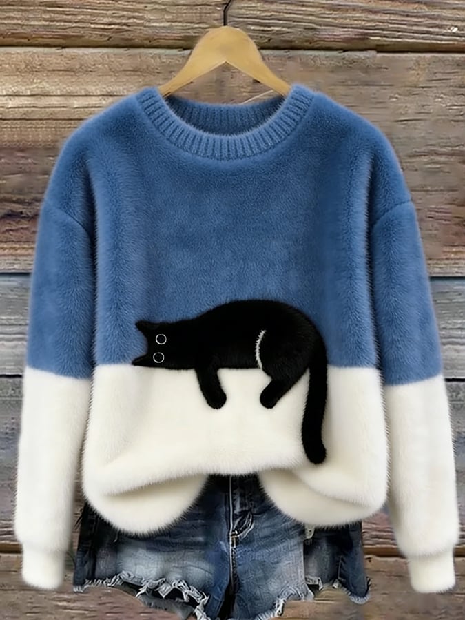 PCP | Suéter Oversize Elegante con Gato Armelle