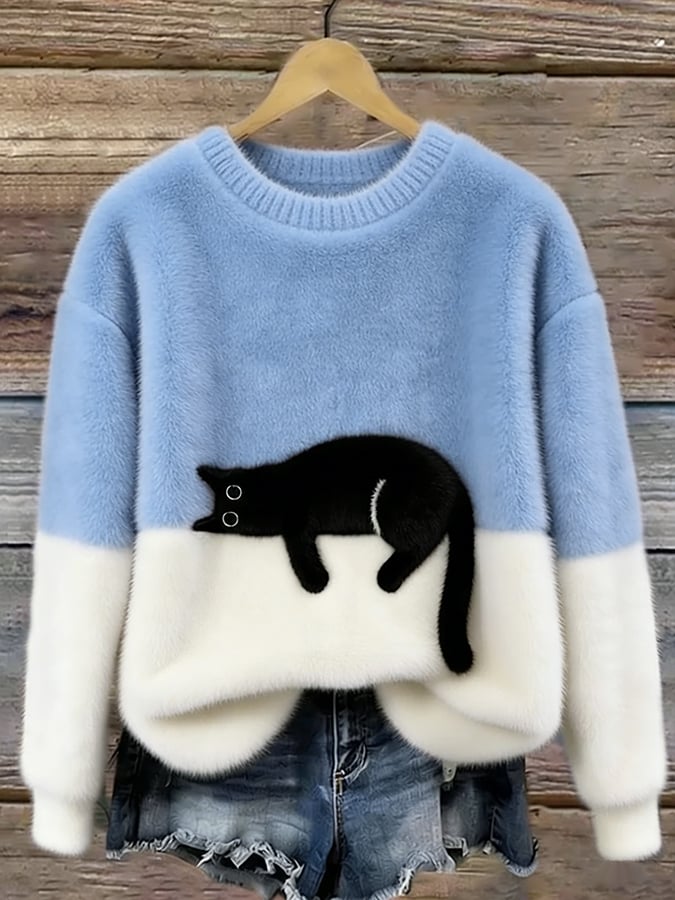 PCP | Suéter Oversize Elegante con Gato Armelle