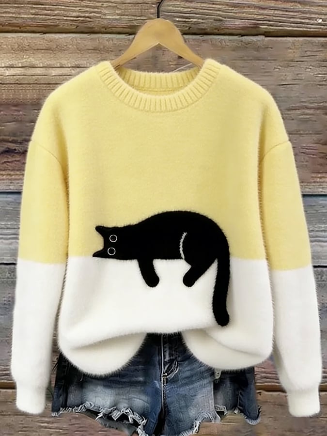 PCP | Suéter Oversize Elegante con Gato Armelle