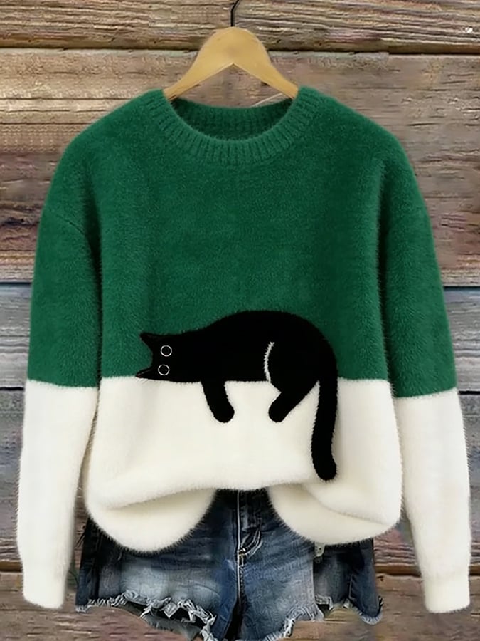 PCP | Suéter Oversize Elegante con Gato Armelle