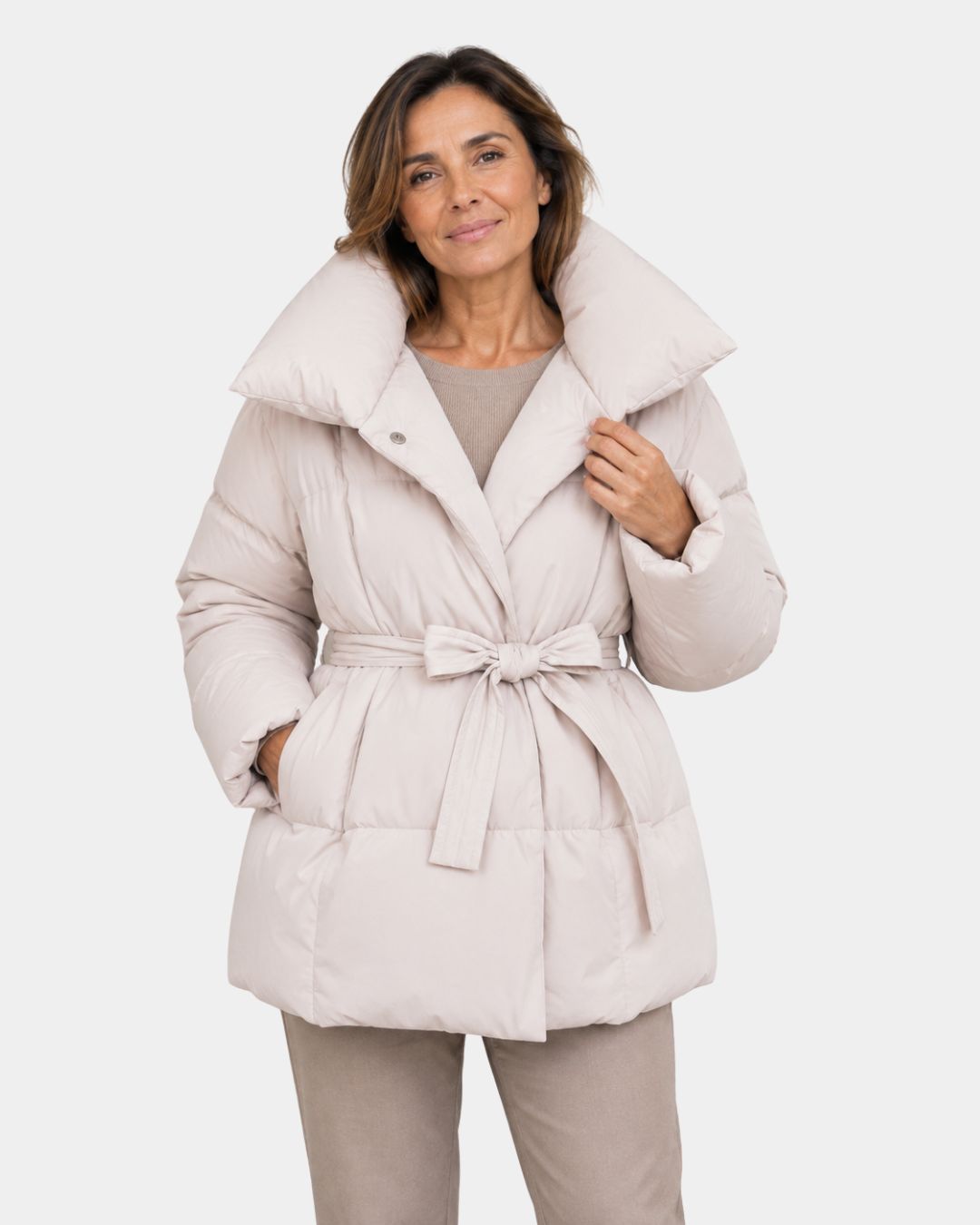 Alixène | Chaqueta acolchada para mujeres con cinturón en la cintura