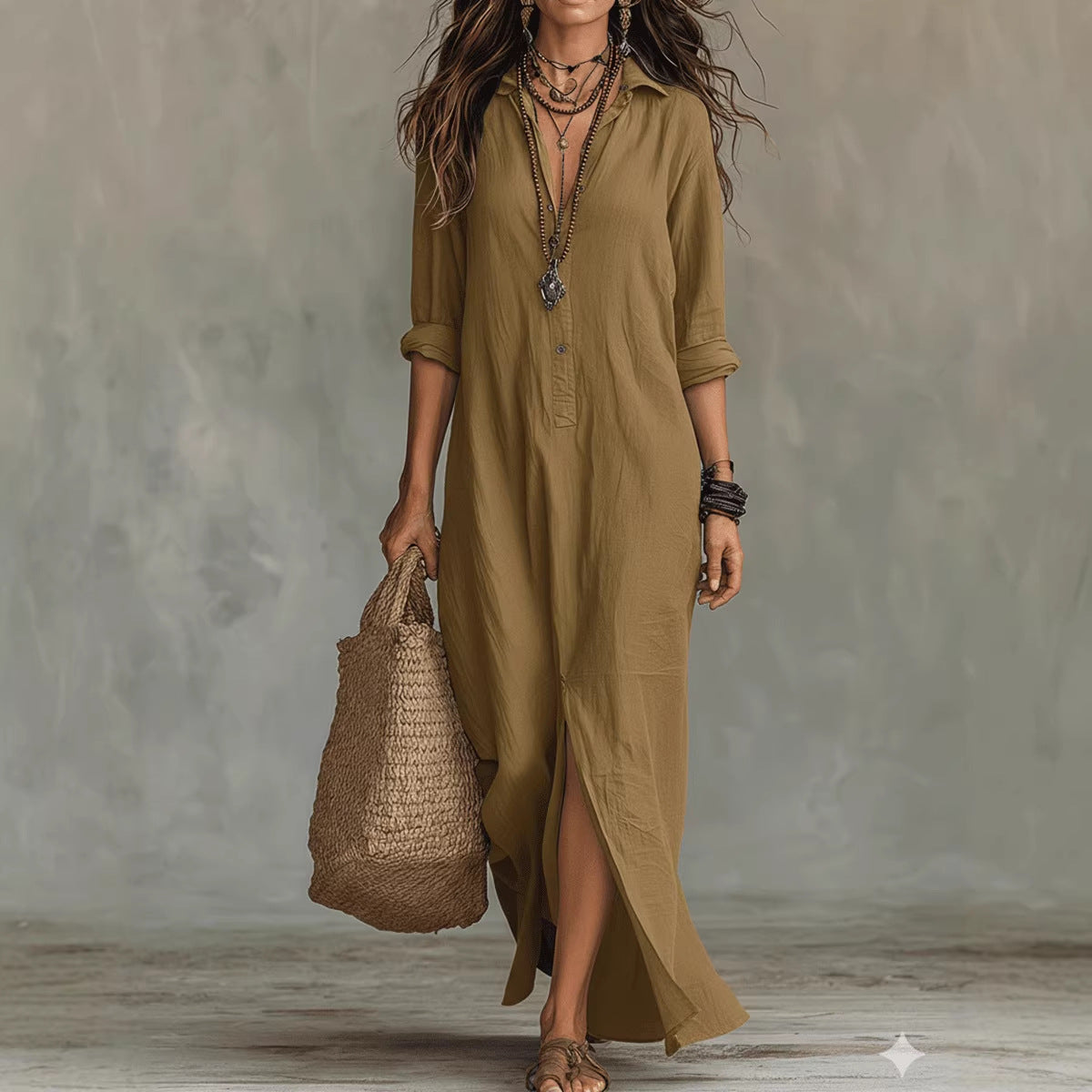 Luna | Vestido largo cómodo con una silueta favorecedora y versátil para el día a día