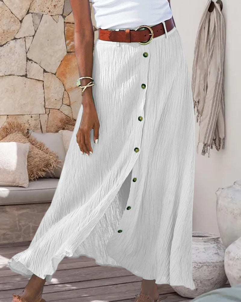 Syndy - Falda Flotante con Botones