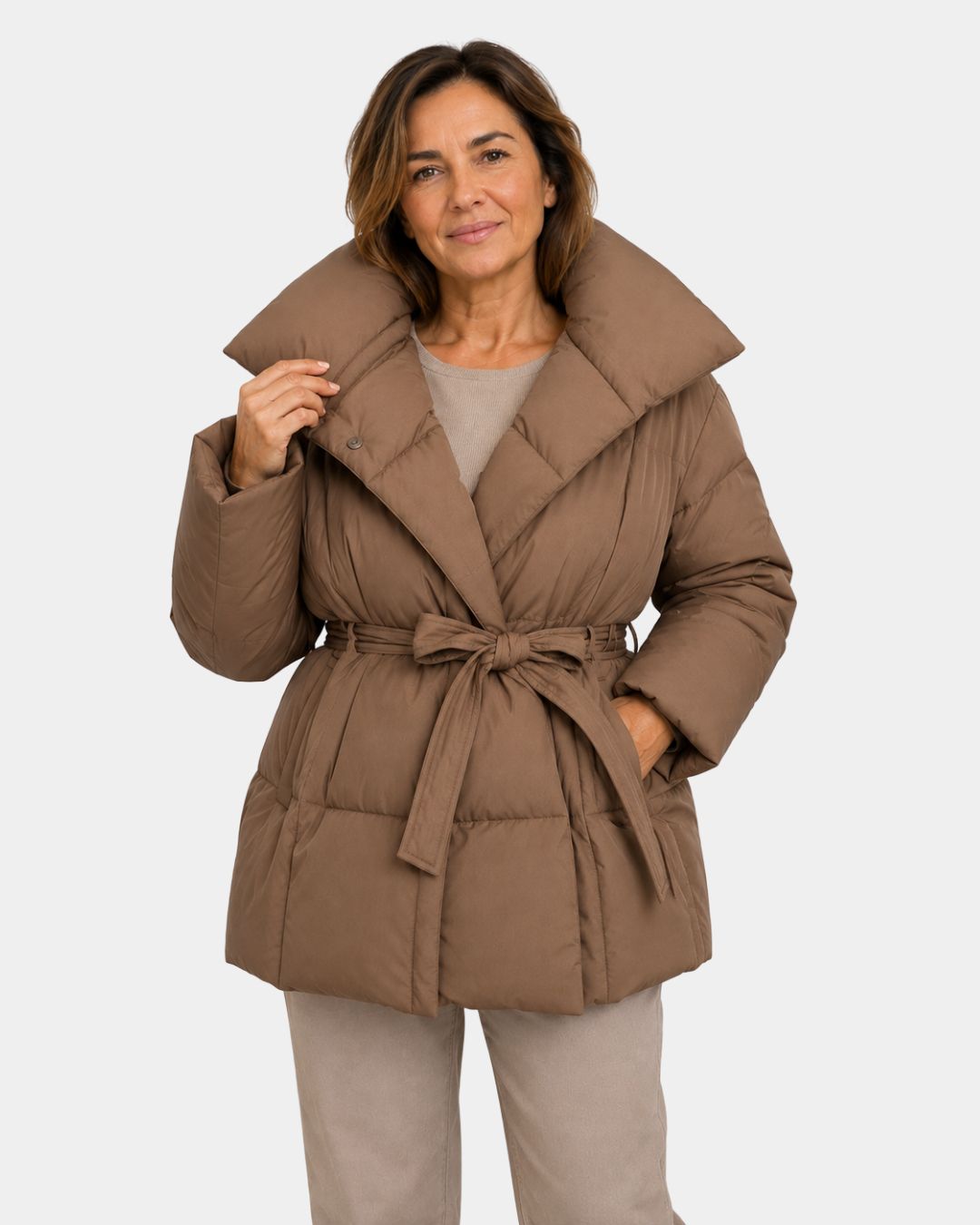 Alixène | Chaqueta acolchada para mujeres con cinturón en la cintura