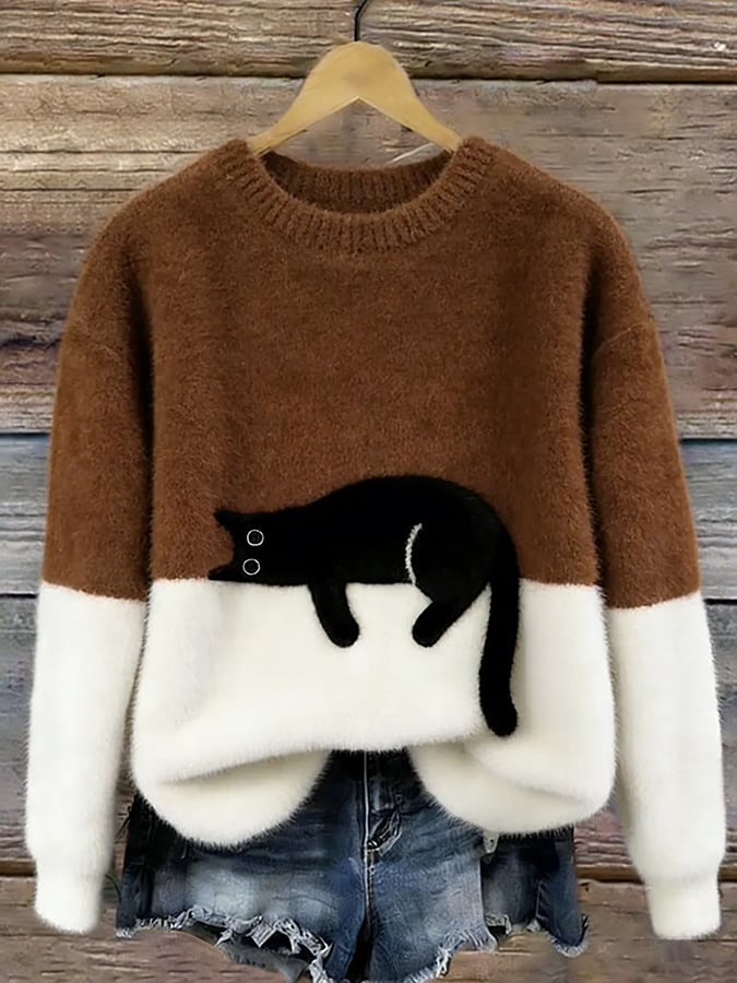 PCP | Suéter Oversize Elegante con Gato Armelle