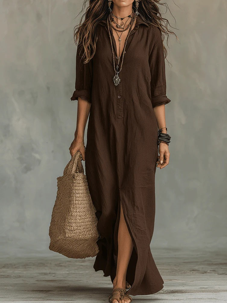 Luna | Vestido largo cómodo con una silueta favorecedora y versátil para el día a día