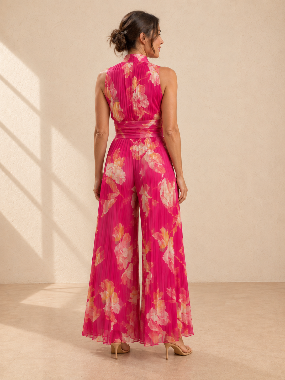 Leila | Mono plisado floral fucsia™