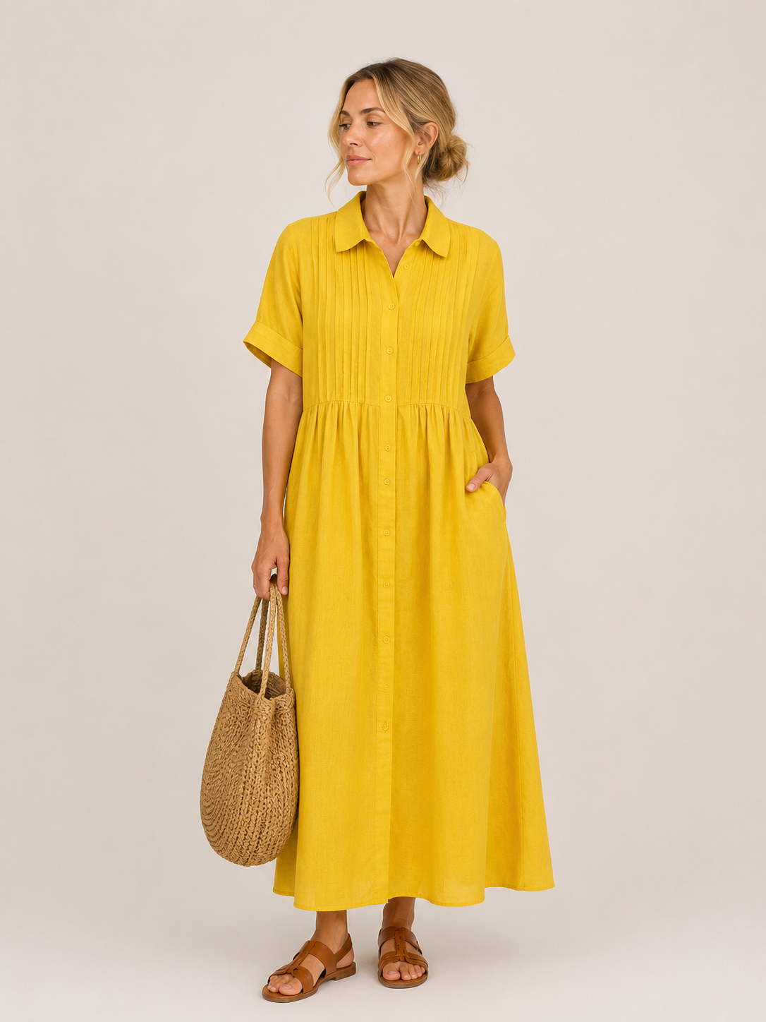 Capri | Vestido Midi Camisero Veraniego