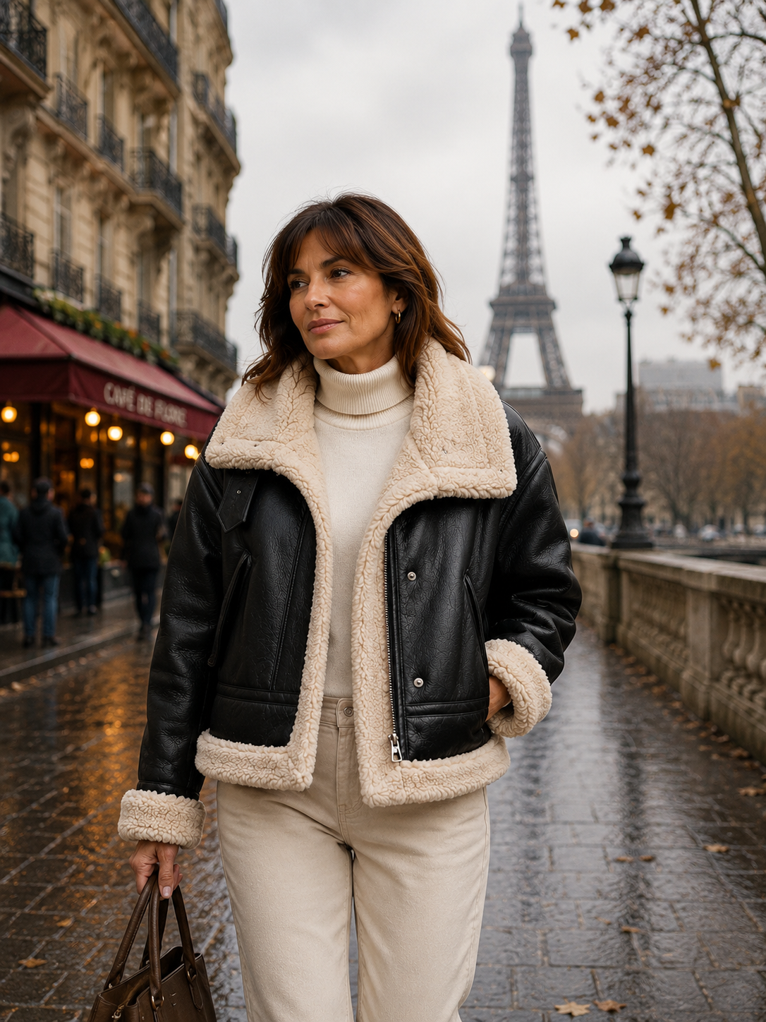 Brisélia | Chaqueta bomber de similicuir