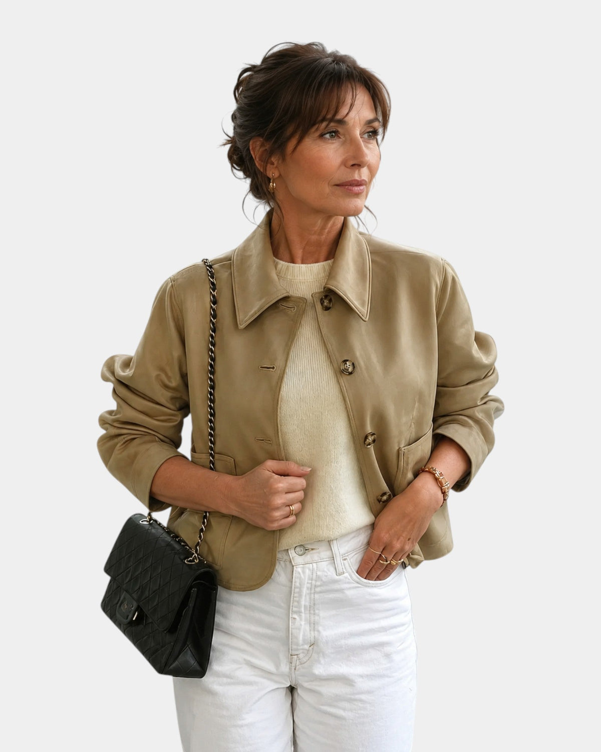 Ysalie | Chaqueta de ante con botones