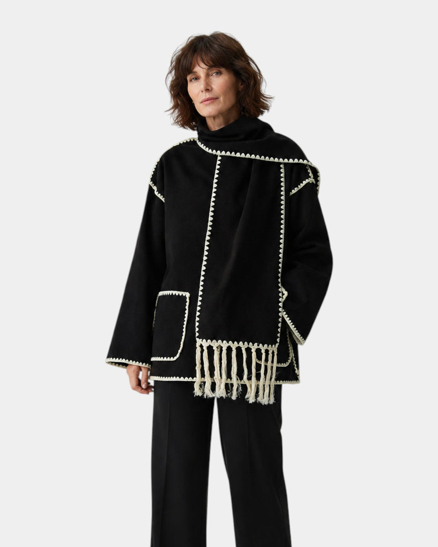 Livéanne | Chaqueta ajustada con bufanda a juego