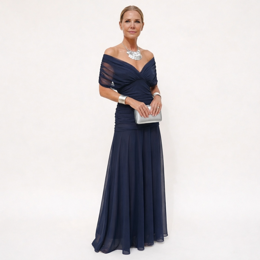 Eli Luna| Vestido Floral largo con Escote en V