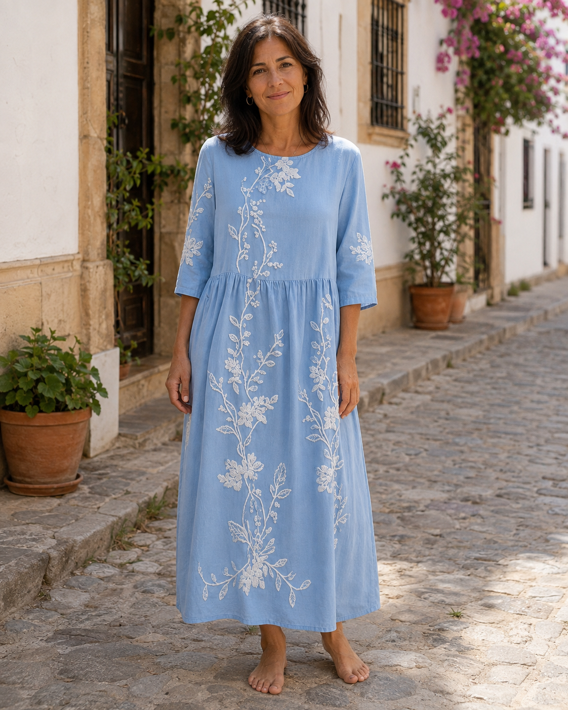 Vestido casual de mujer con estampado floral