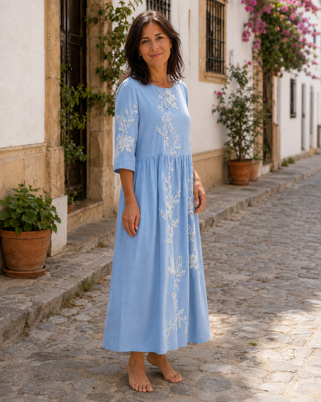 Vestido casual de mujer con estampado floral