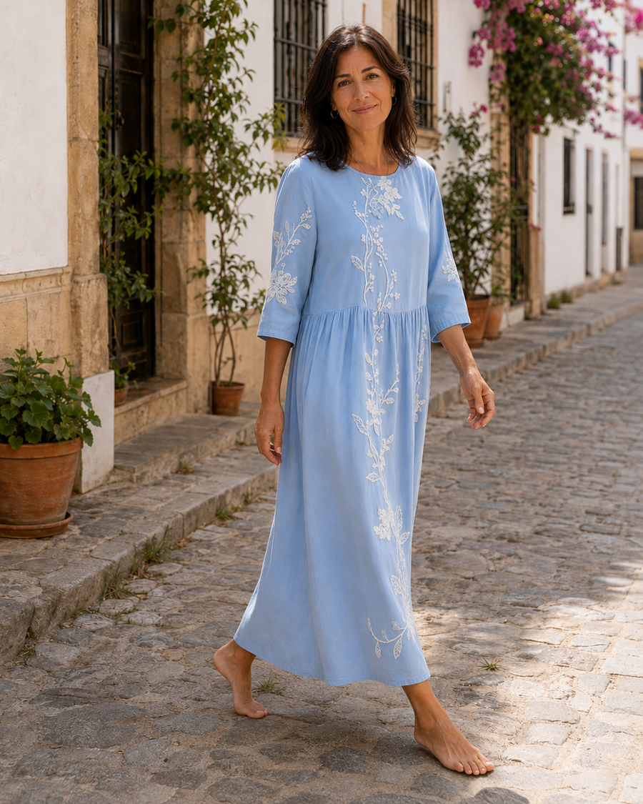 Vestido casual de mujer con estampado floral