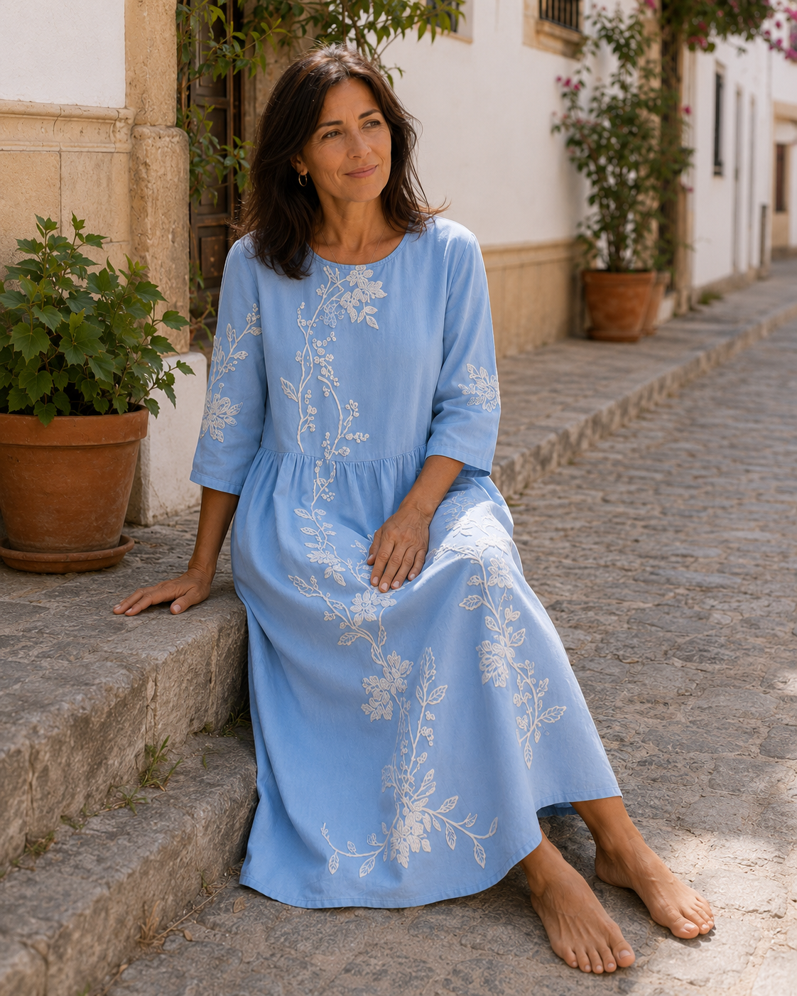 Vestido casual de mujer con estampado floral