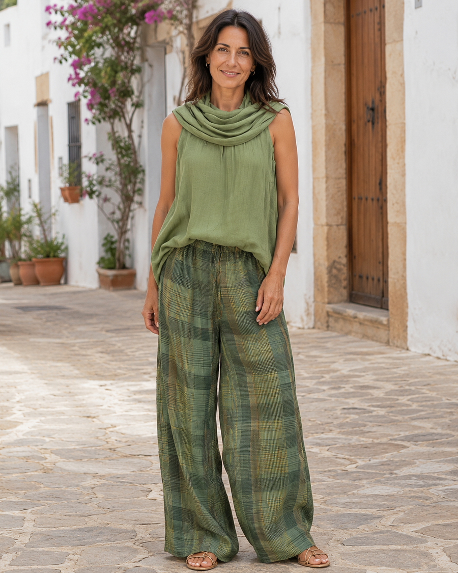 Conjunto Natural Cómodo y Elegante Verde