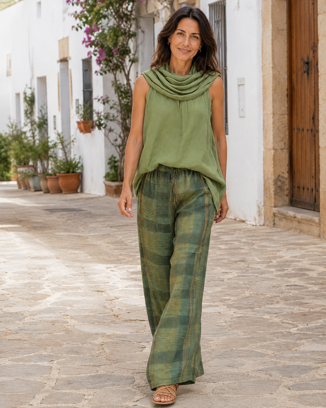 Conjunto Natural Cómodo y Elegante Verde