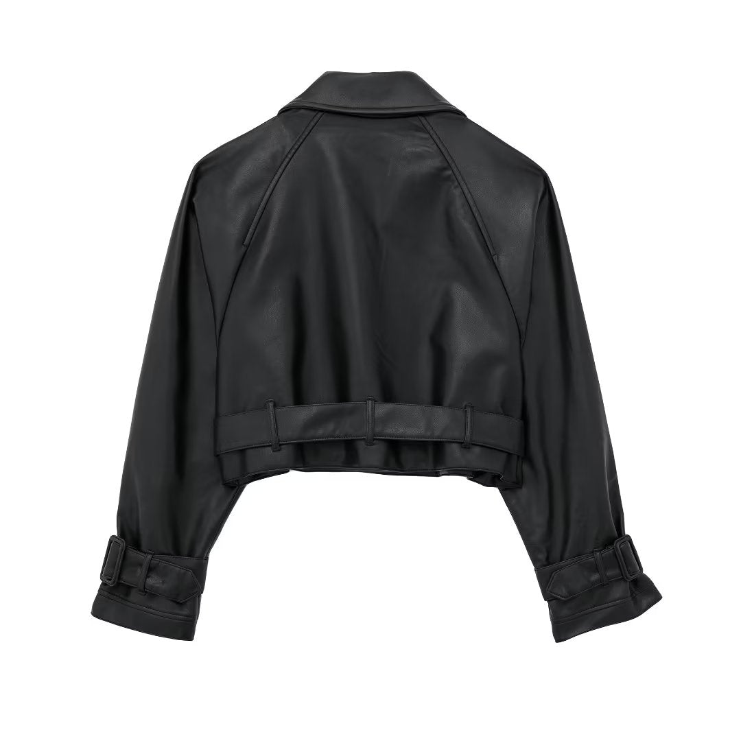 Aigline | Chaqueta trench corta de piel sintética