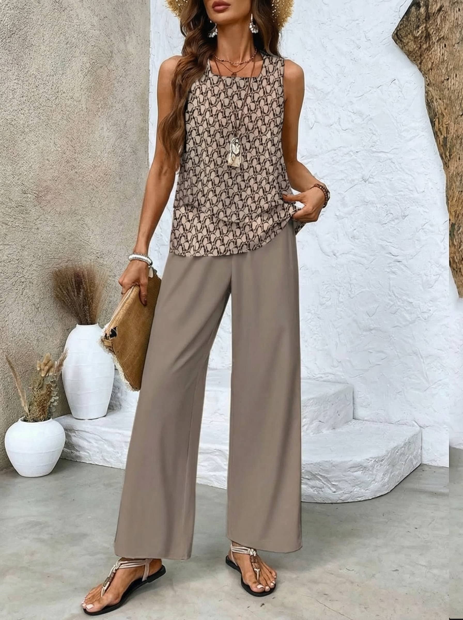 Two-piece fluid printed set