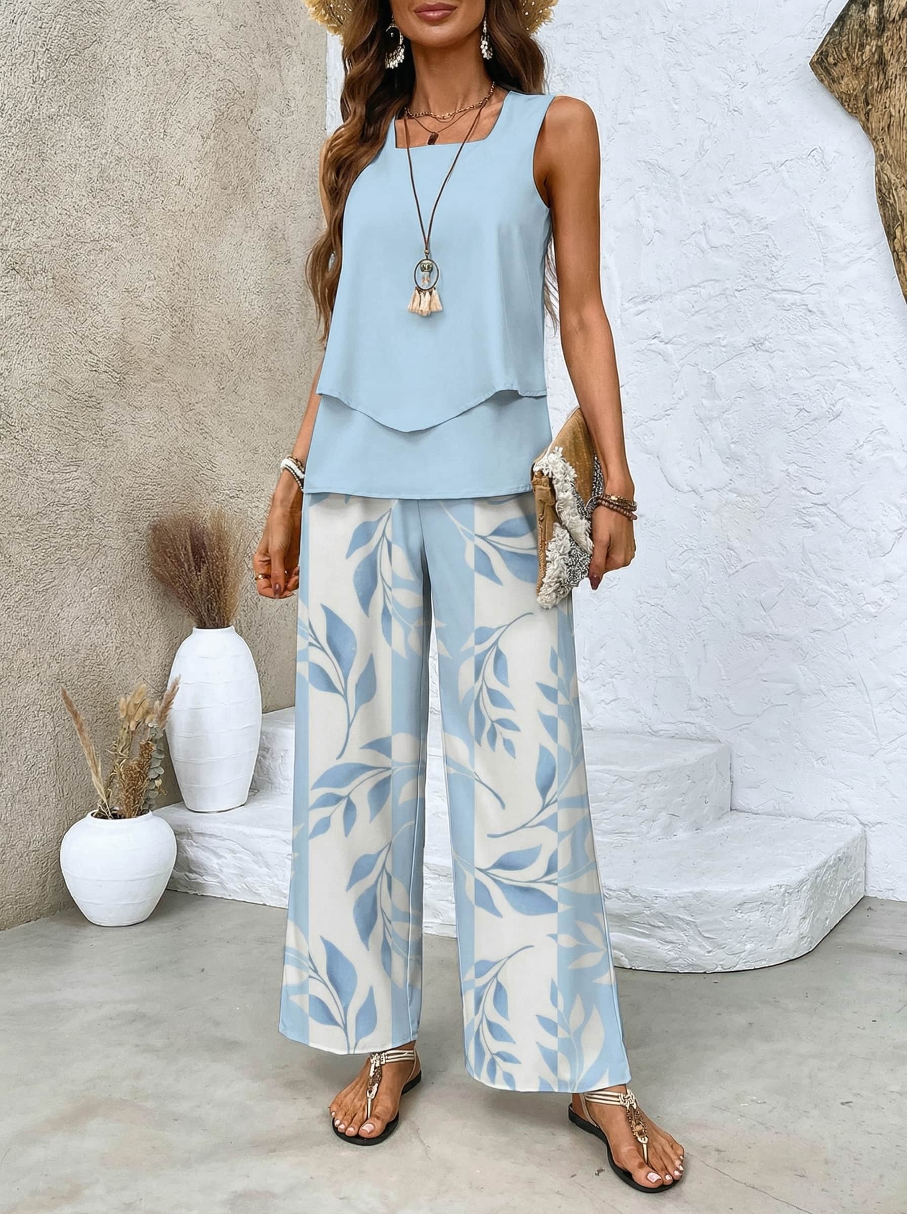 Two-piece fluid printed set