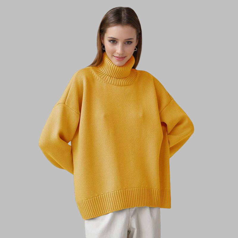 Mylène | Suéter de Cuello Alto Oversize de Algodón