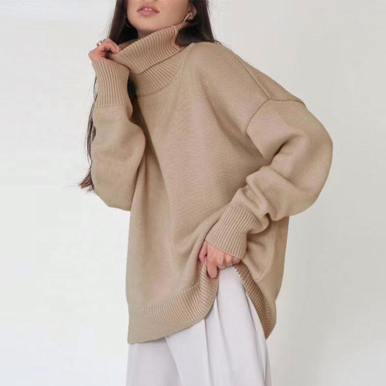 Mylène | Suéter de Cuello Alto Oversize de Algodón