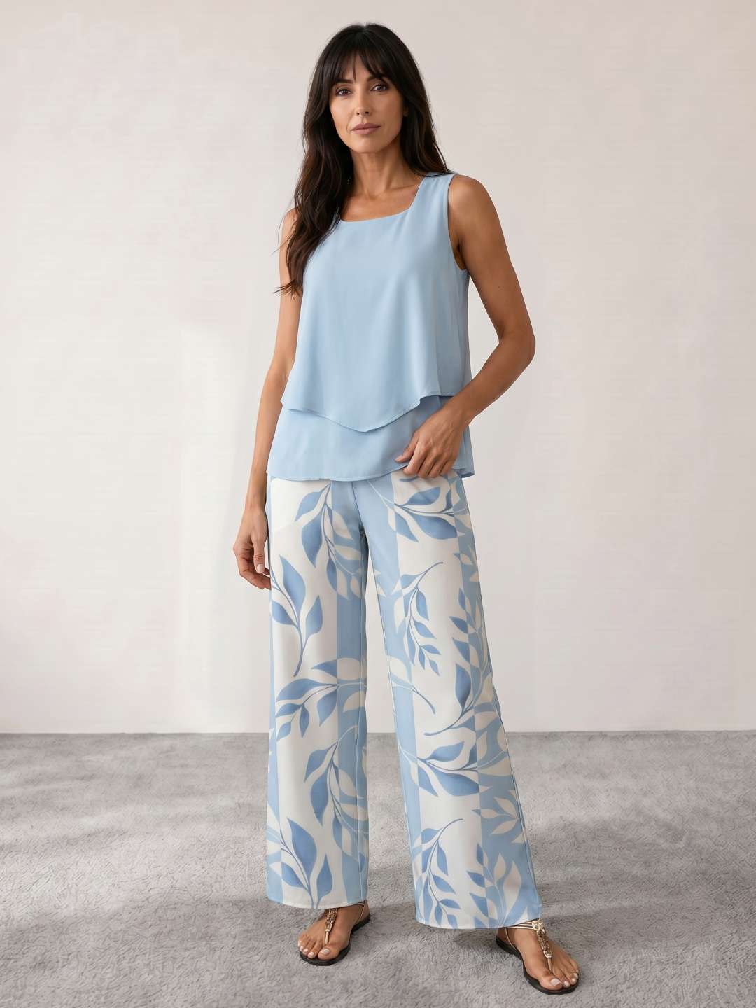 Two-piece fluid printed set