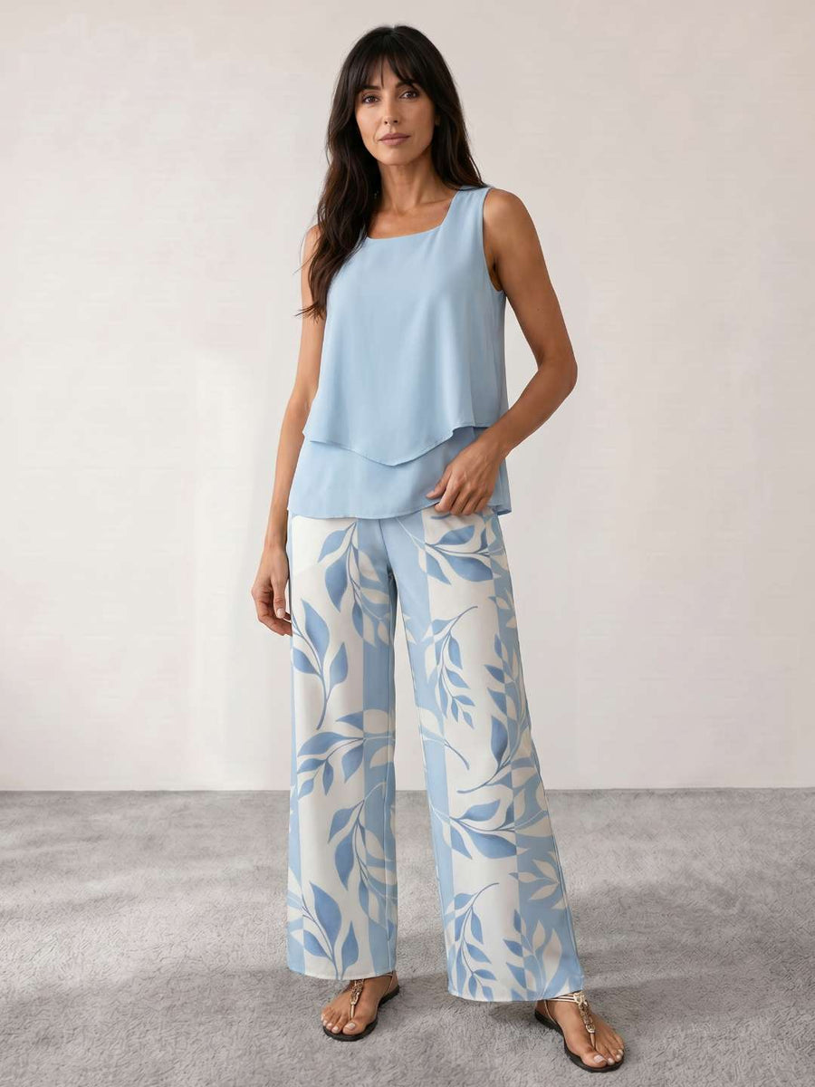 Two-piece fluid printed set
