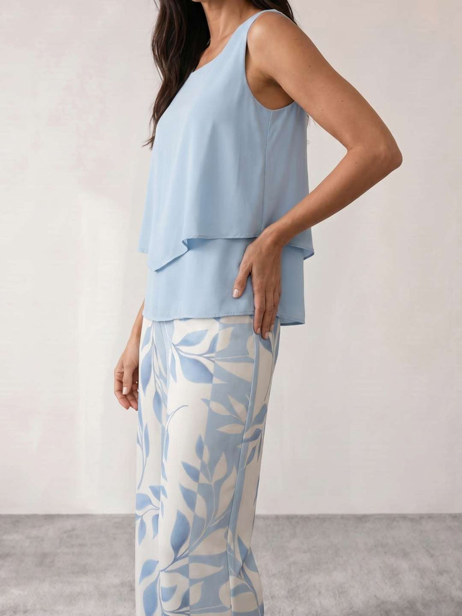 Two-piece fluid printed set