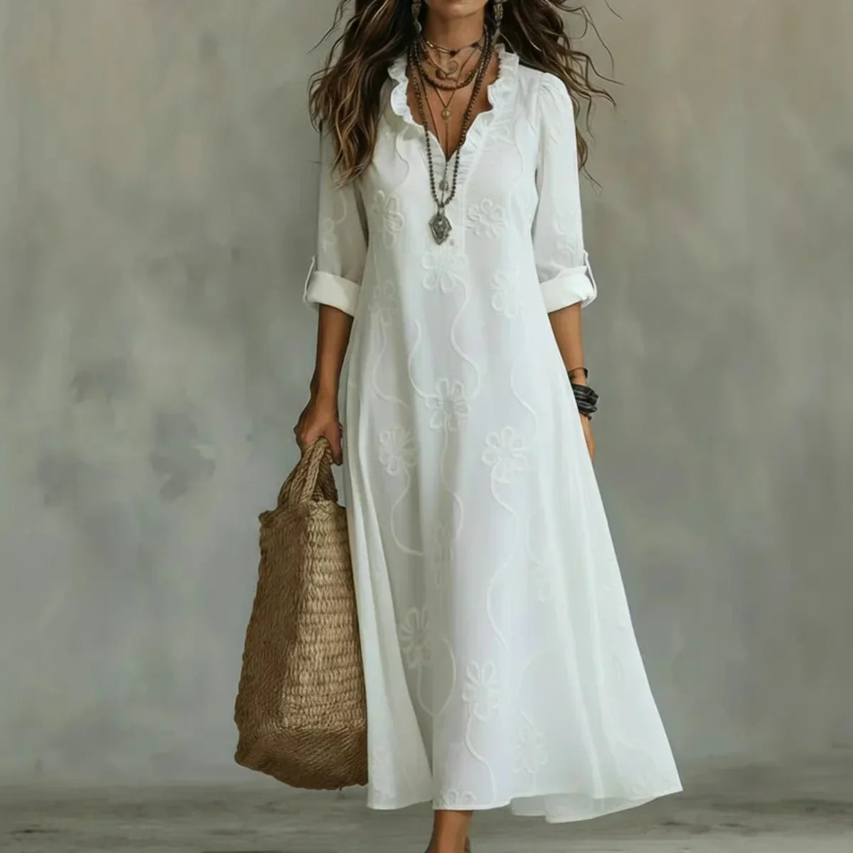 Sienna |  Vestido de verano floral que disimula la barriga
