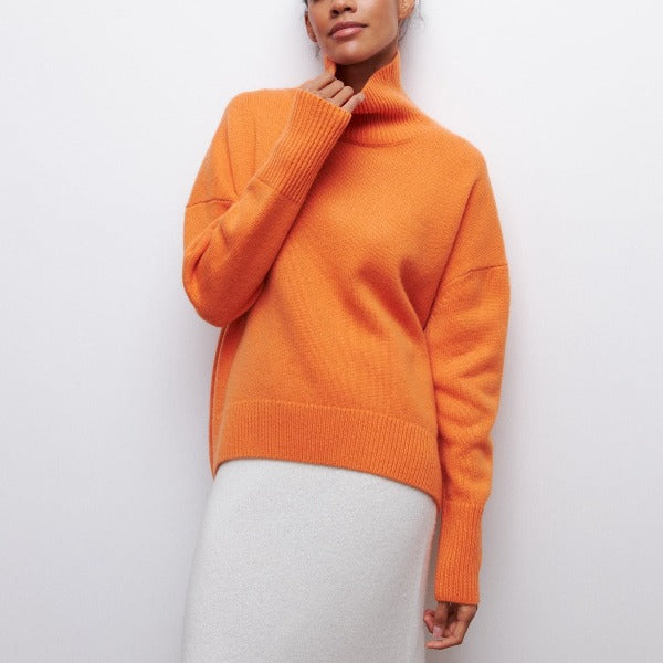 Mylène | Suéter de Cuello Alto Oversize de Algodón