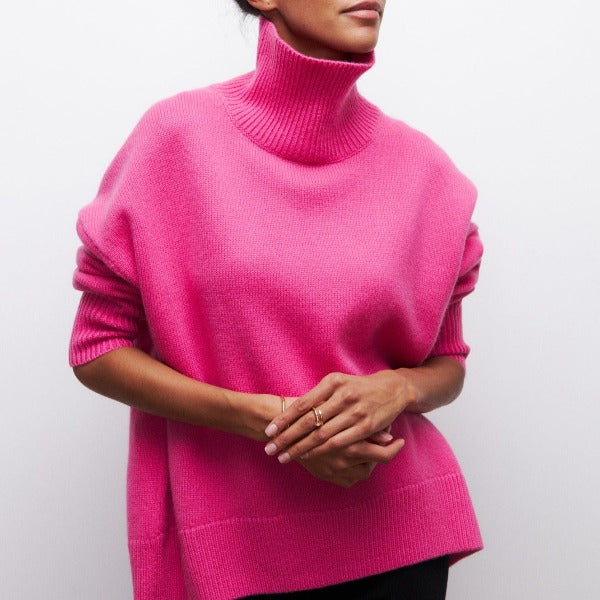 Mylène | Suéter de Cuello Alto Oversize de Algodón