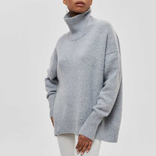 Mylène | Suéter de Cuello Alto Oversize de Algodón