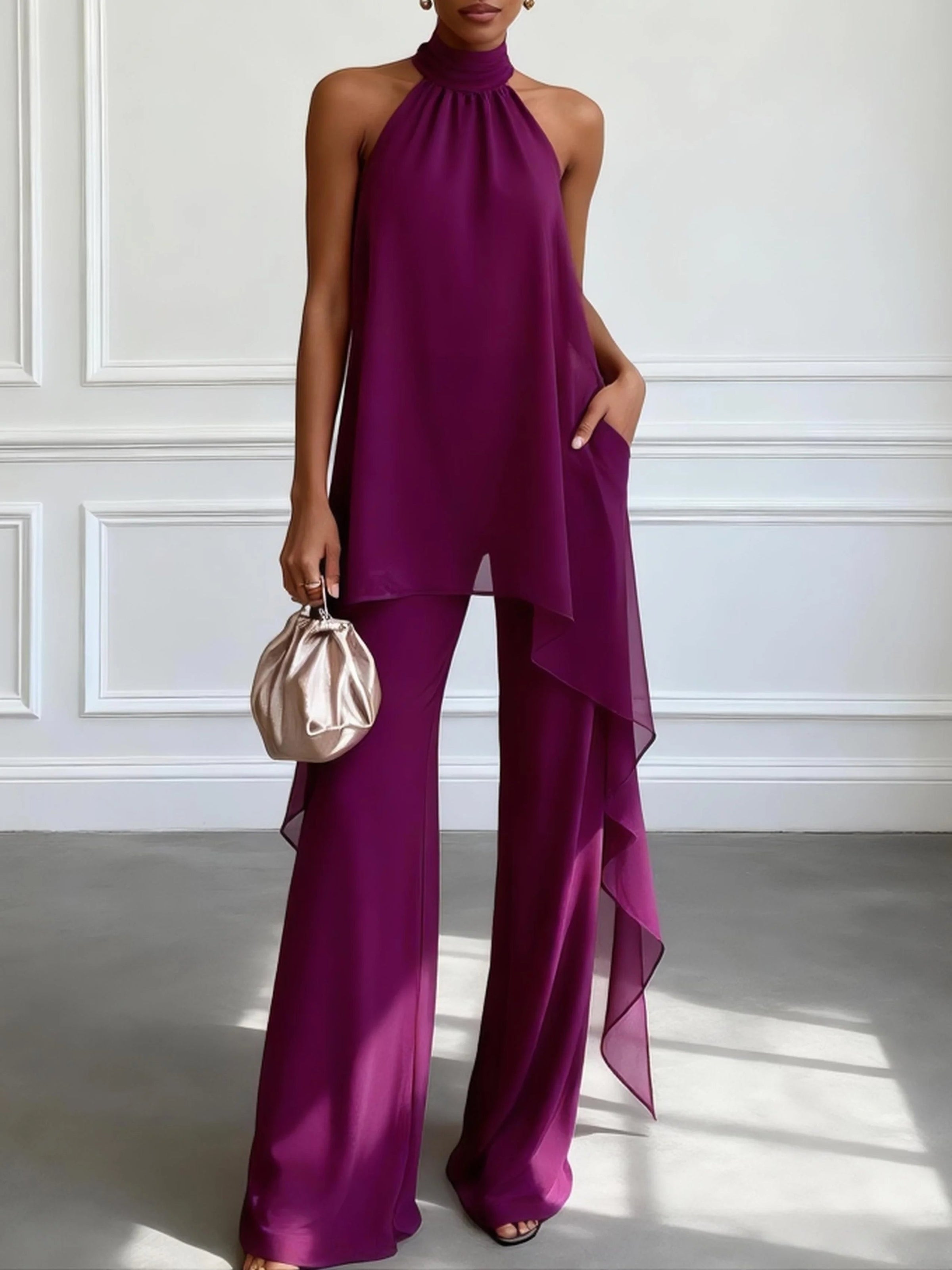 SEMME | ELEGANTE CONJUNTO HALTER PARA MUJER