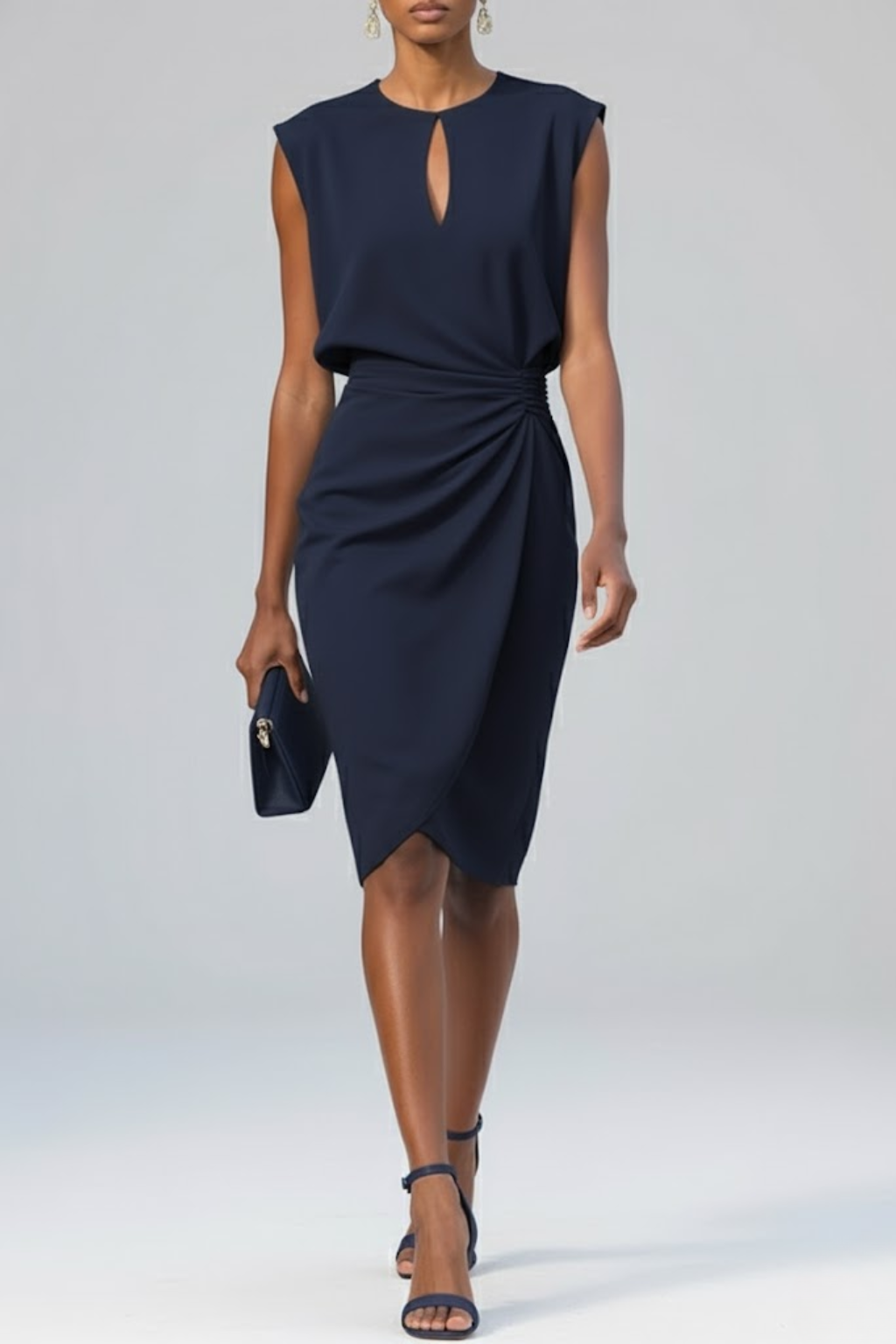 Ruca | Vestido Elegante Midi Drapeado