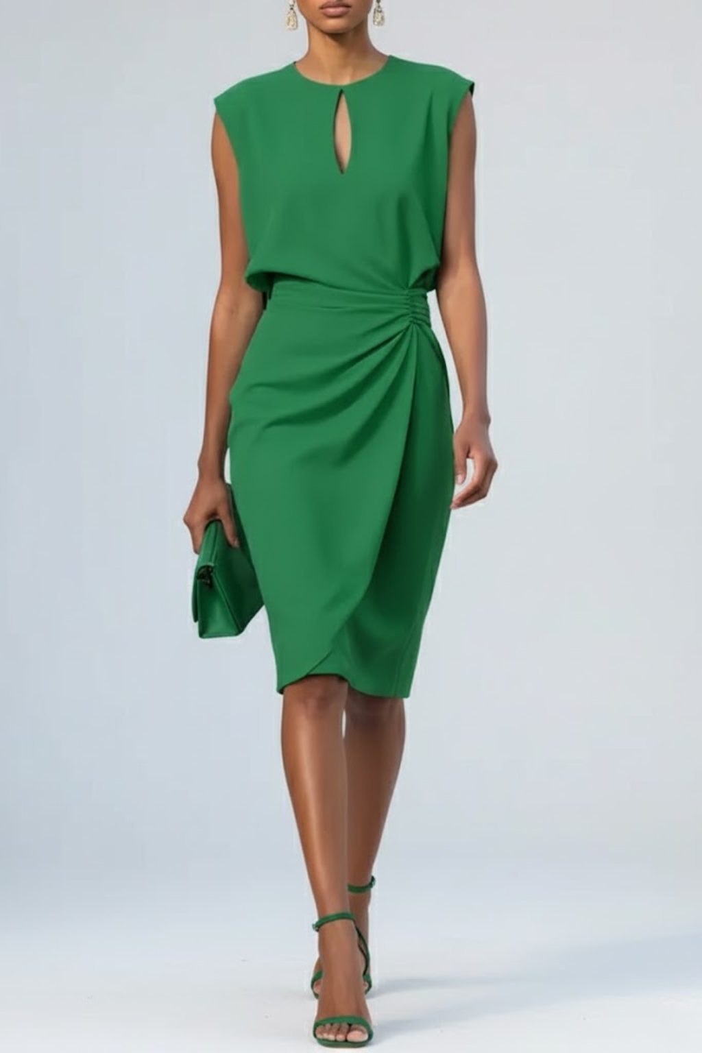 Ruca | Vestido Elegante Midi Drapeado