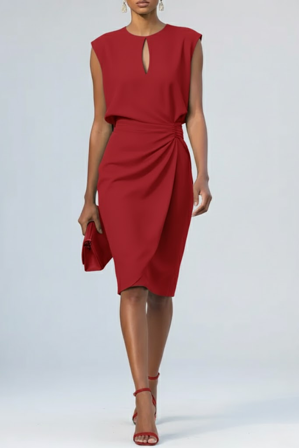 Ruca | Vestido Elegante Midi Drapeado