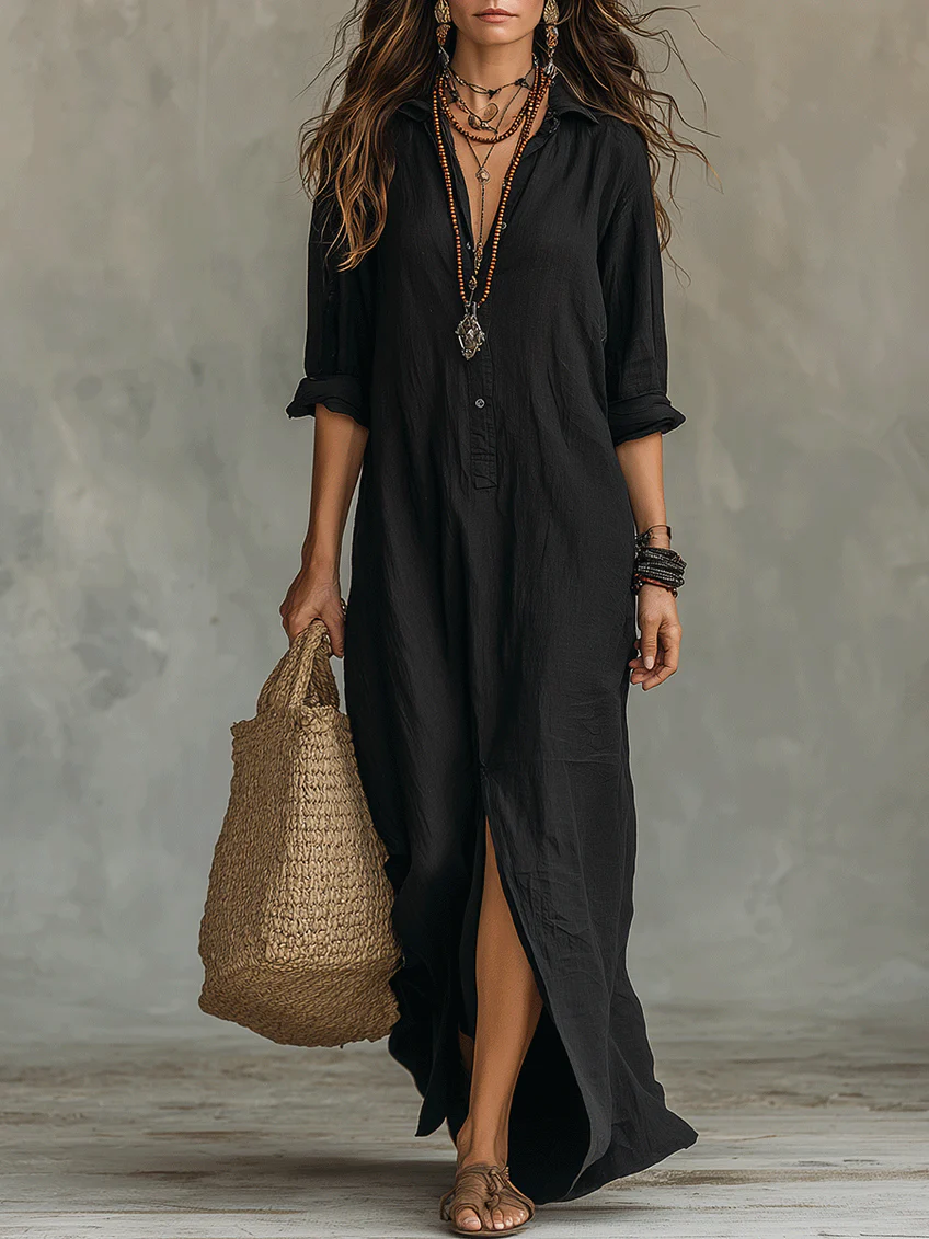 Luna | Vestido largo cómodo con una silueta favorecedora y versátil para el día a día