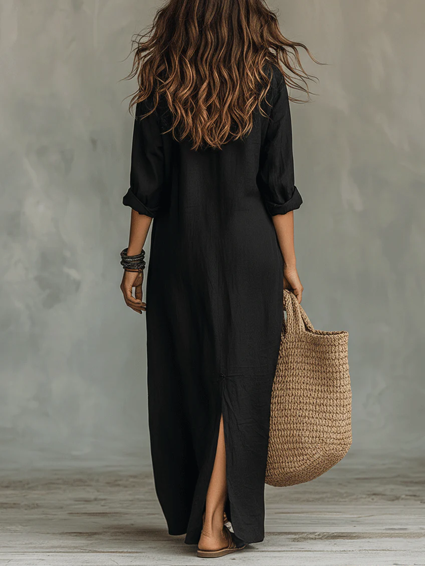 Luna | Vestido largo cómodo con una silueta favorecedora y versátil para el día a día