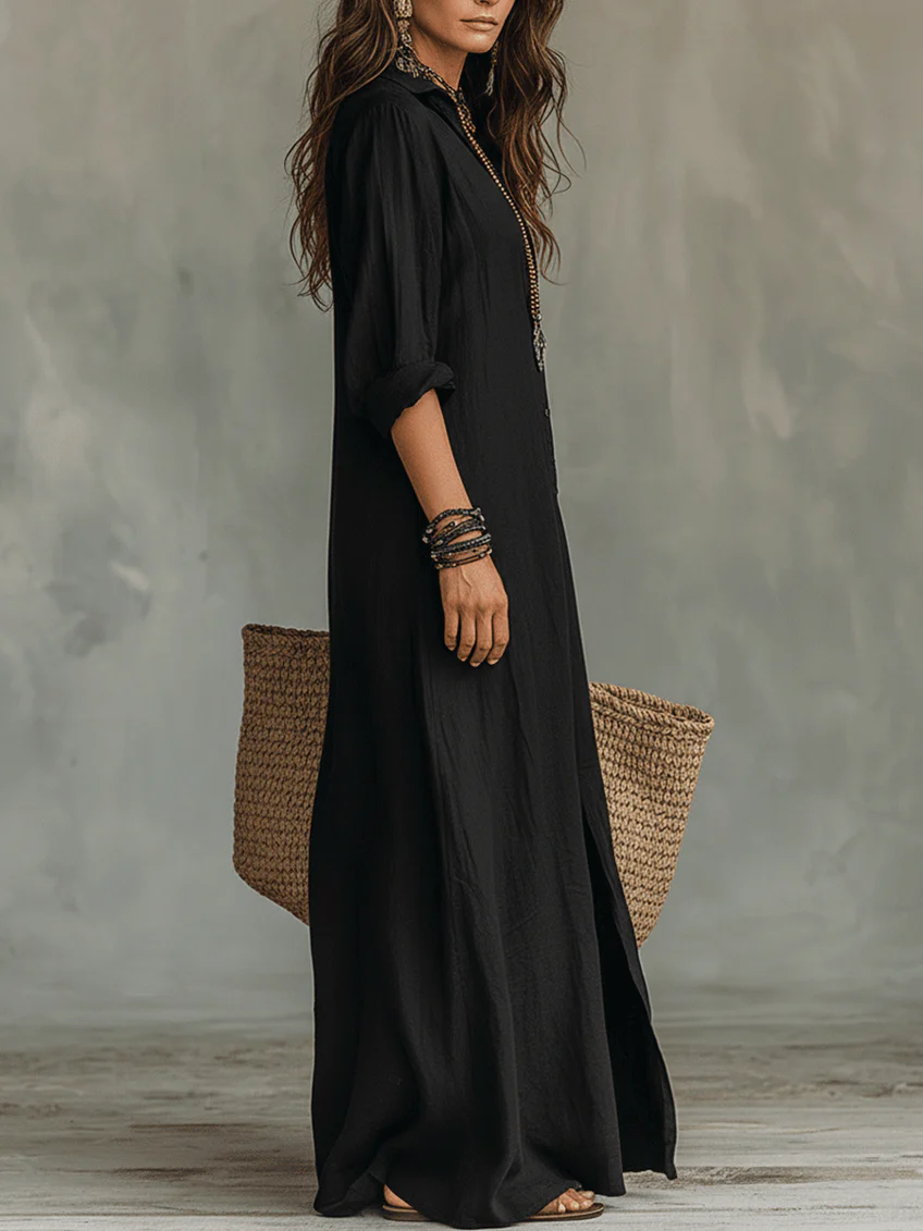 Luna | Vestido largo cómodo con una silueta favorecedora y versátil para el día a día